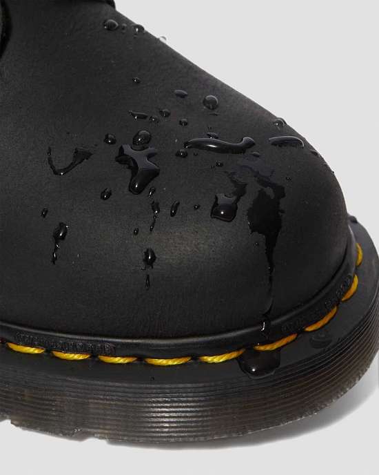 Botas Con Cordones Dr. Martens 1460 Waterproof Mujer Negros MX-83675